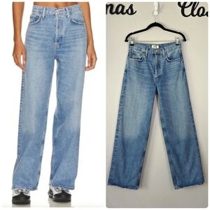 Agolde Blue Wide Leg Jeans